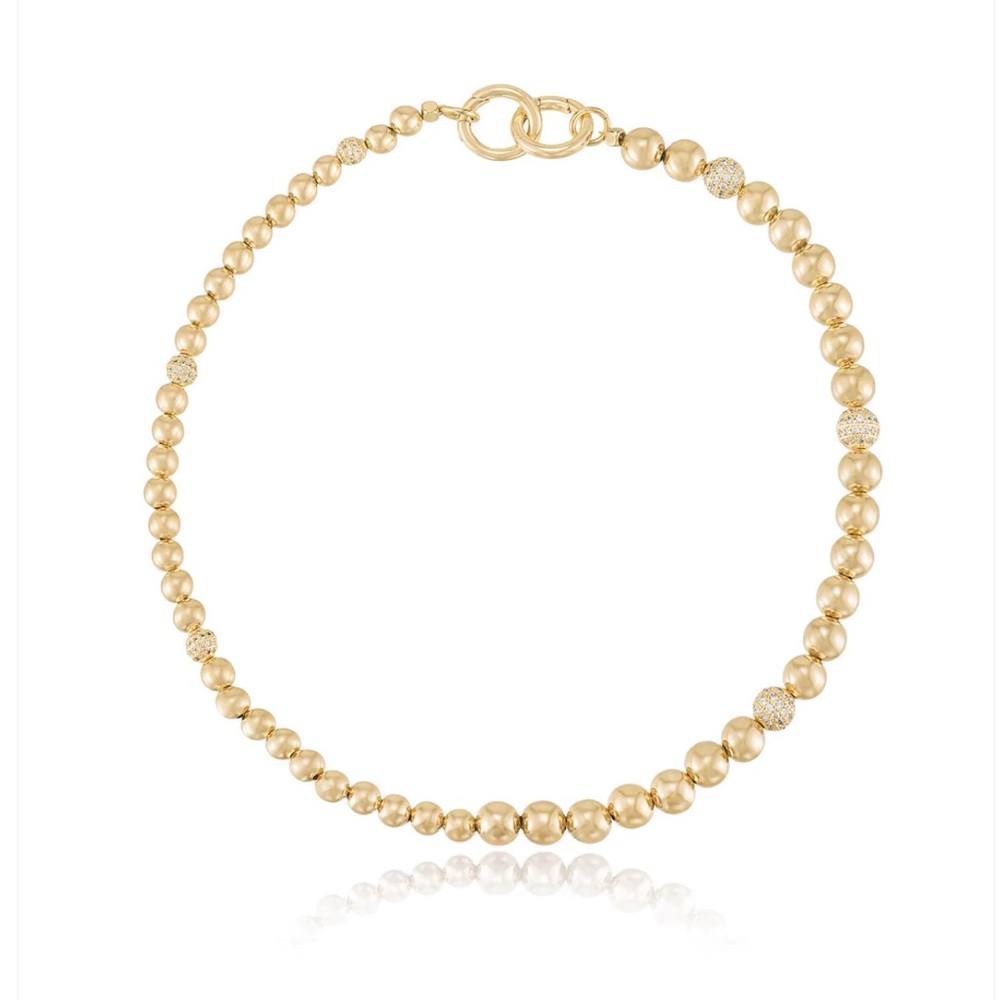 ETTIKA ROYAL SPHERE 18K GOLD PLATED NECKLACE
